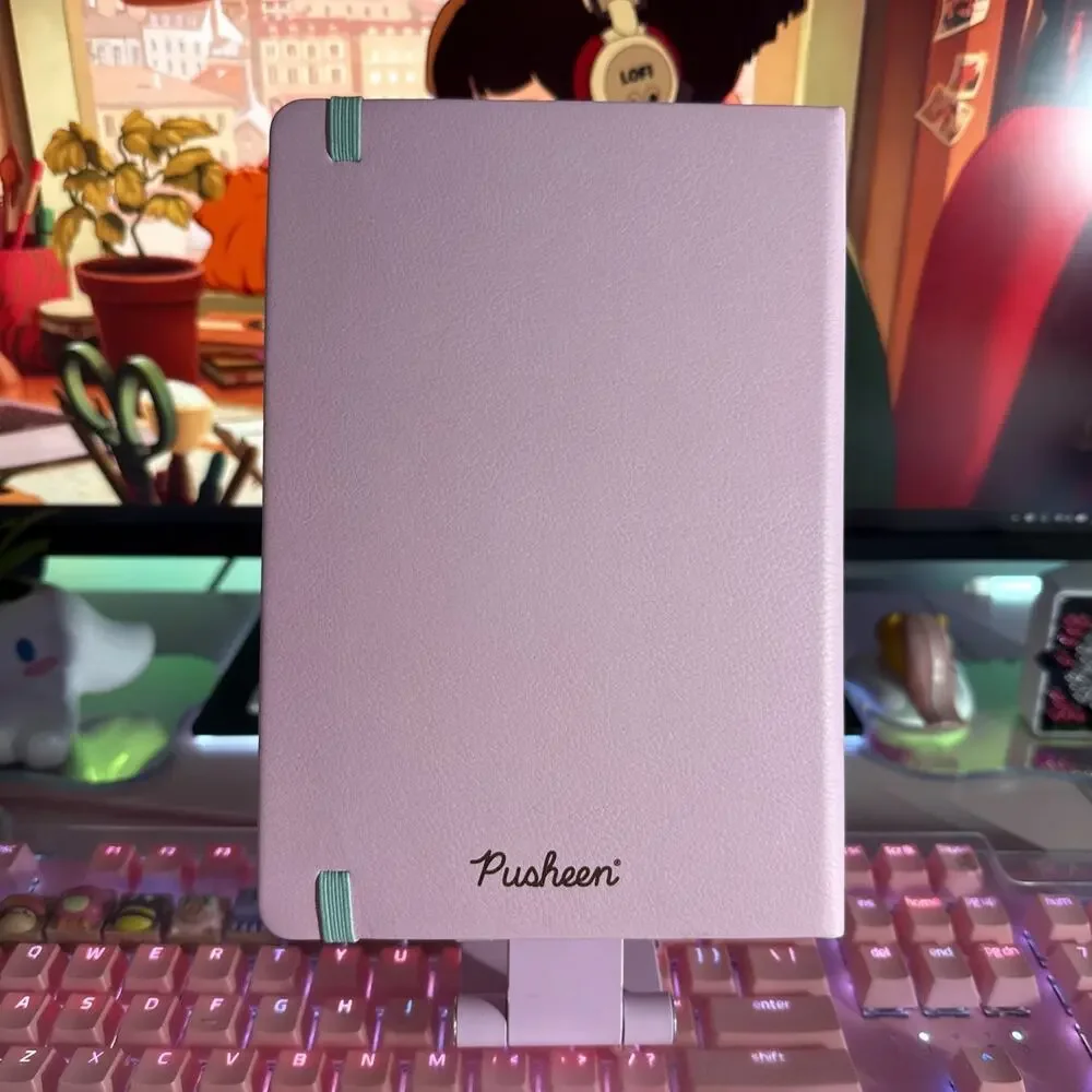 Pusheen Notebook Hi Pink Lined Journal Diary 160 Pages 2025 Casebound Elastic